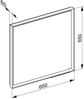 Keuco Lichtspiegel ROYAL LUMOS Spiegelheizung 650x650x60mm