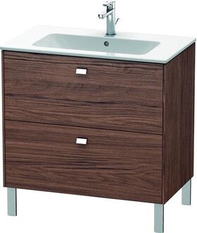 Duravit Waschtischunterbau BRIOSO Griffe chr 683x820x479mm nussbaum dunkel