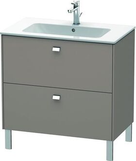 Duravit Waschtischunterbau BRIOSO Griffe chrom 683x820x479mm basalt matt