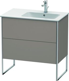 Duravit Waschtischunterbau XSQUARE 832x810x478mm, Becken rechts basalt matt