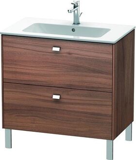 Duravit Waschtischunterbau BRIOSO Griffe chr 683x820x479mm nussbaum natur