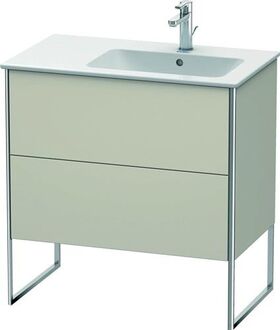 Duravit Waschtischunterbau XSQUARE 832x810x478mm, Becken rechts taupe matt