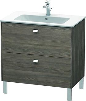 Duravit Waschtischunterbau BRIOSO Griffe chrom 683x820x479mm pine terra