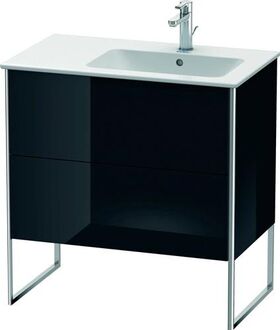 Duravit Waschtischunterbau XSQUARE 832x810x478mm Be re schwarz hochglanz