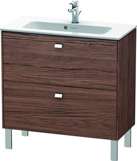 Duravit WT-Unterbau BRIOSO COMPACT Griffe chr 683x820x389mm nussbaum dunkel