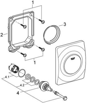 Grohe Betätigungsplatte SURF 116x144mm mattchr