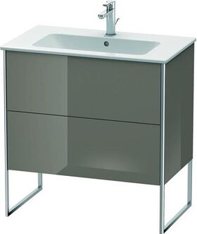 Duravit Waschtischunterbau XSQUARE 832x810x478mm flannel grey hochglanz