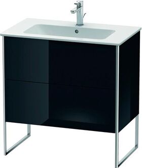 Duravit Waschtischunterbau XSQUARE 832x810x478mm schwarz hochglanz