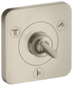 Ab-/Umstellventil AXOR CITTERIO E T/Q Unterputz 12x12 brushed nickel