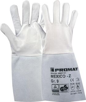 Schweißerhandschuhe Mexico Z Gr.9 grau Ziegennappa-/Spaltleder 10 PA - VPE: 10