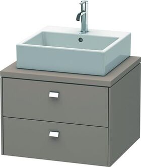 Duravit Konsolenunterschrank BRIOSO Griffe chrom 442x620x550mm basalt matt