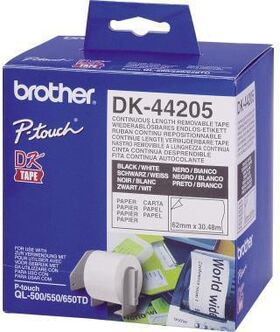 Brother Endlosetikettenrolle DK-44205 Papier wiederablösbar ws