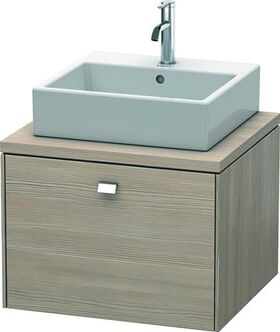 Duravit Konsolenunterschrank BRIOSO Griff chrom 442x620x550mm pine silver