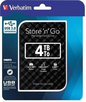 Verbatim Festplatte Store n Go 53223 USB 3.0 4TB schwarz