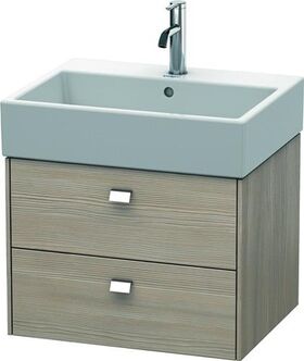 Duravit Waschtischunterbau BRIOSO Griffe chrom 442x584x459mm pine silver