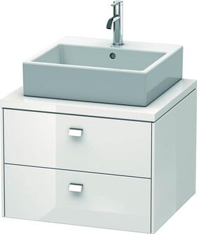 Duravit Konsolenunterschrank BRIOSO Griffe chr 442x620x550mm weiß hochglanz