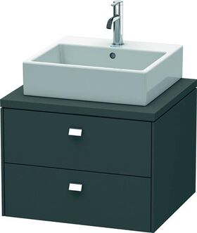 Duravit Konsolenunterschrank BRIOSO Griffe chrom 442x620x550mm graphit matt