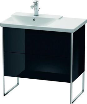 Duravit Waschtischunterbau XSQUARE Be links 805x810x473mm schwarz hochglanz