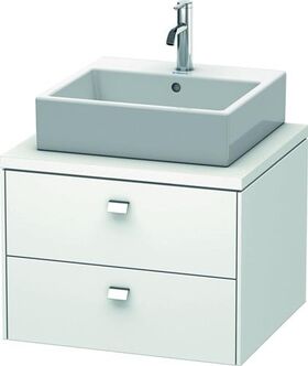 Duravit Konsolenunterschrank BRIOSO Griffe chrom 442x620x550mm weiß matt