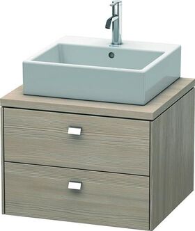 Duravit Konsolenunterschrank BRIOSO Griffe chrom 442x620x550mm pine silver