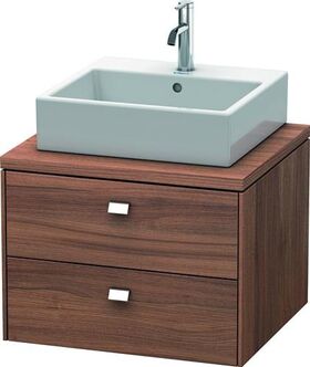 Duravit Konsolenunterschrank BRIOSO Griffe chr 442x620x550mm nussbaum natur