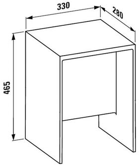 Laufen Hocker KARTELL 330x280x465mm rauchgrau