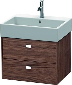 Duravit Waschtischunterbau BRIOSO Griffe chr 442x584x459mm nussbaum dunkel