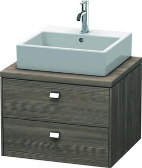 Duravit Konsolenunterschrank BRIOSO Griffe chrom 442x620x550mm pine terra