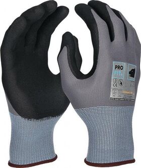 Handschuh EXTRA Gr.8 grau/schwarz EN 388/EN 407 PSA II PRO FIT - VPE: 12