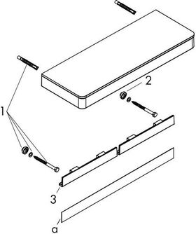 Ablage AXOR UNIVERSAL 300mm, Wandmontage stainless steel optic