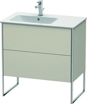 Duravit Waschtischunterbau XSQUARE 832x810x478mm, Becken links taupe matt