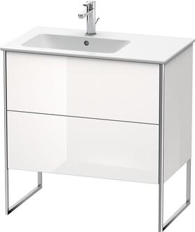 Duravit Waschtischunterbau XSQUARE 832x810x478mm Be links weiß supermatt