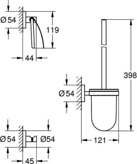 Grohe WC-Set ESSENTIALS 3 in 1 su-st