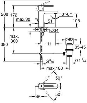 Grohe Einhand-Waschtischbatterie PLUS 1/2Zoll S-Size ha graph gebü