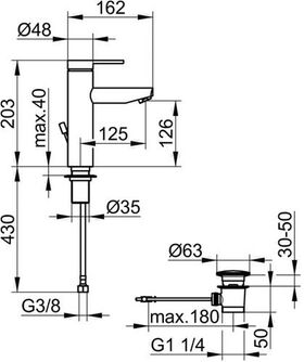 Keuco EH-WT-MI 130 PLAN BLUE m ZAG vc