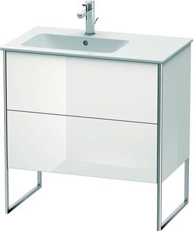 Duravit Waschtischunterbau XSQUARE 832x810x478mm Be links weiß hochglanz