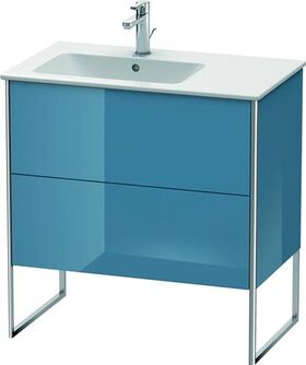 Duravit Waschtischunterbau XSQUARE 832x810x478mm Be li stone blue hochglanz