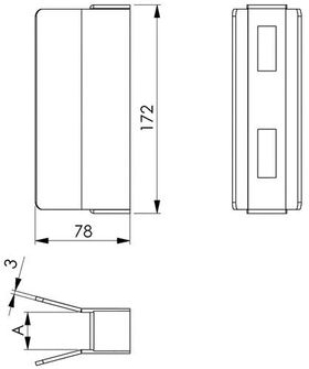 Schiebetorschließkasten 147S-40 blk z.Anschweißen AMF