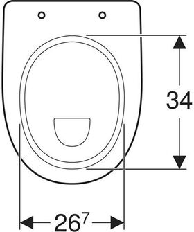 Geberit St.WC flach RENOVA COMFORT erhöht, Abgang vertikal weiß