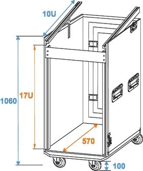 ROADINGER Spezial-Kombi-Case Profi, 17HE mit Rollen