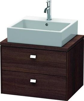 Duravit Konsolenunterschrank BRIOSO Griffe chr 442x620x480mm kastanie dunkel