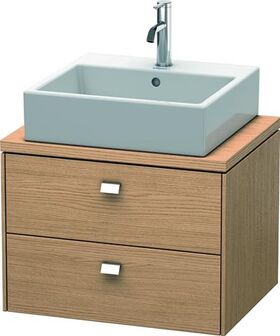 Duravit Konsolenunterschrank BRIOSO Griffe chr 442x620x480mm europ. eiche