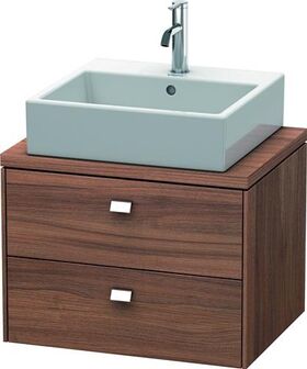 Duravit Konsolenunterschrank BRIOSO Griffe chr 442x620x480mm nussbaum natur