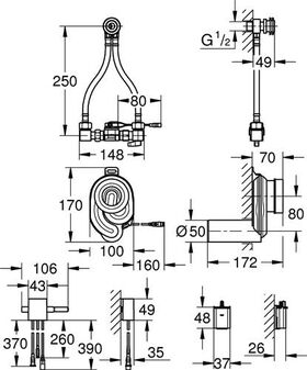 Grohe Temperatursensor f Urinal 6 V Batt chr