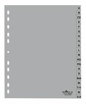 DURABLE Ordnerregister 652010 A-Z A4 geprägte Taben 20tlg. gr