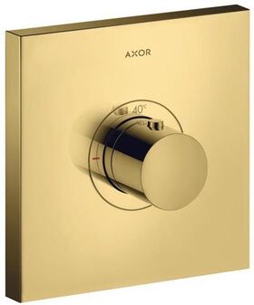 Thermostat SQUARE AXOR SHOWERSOLUTIONS Highflow, Unterputz polished gold optic