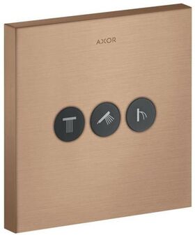 Ventil SQUARE AXOR SHOWERSOLUTIONS UP für 3 Verbraucher brushed red gold