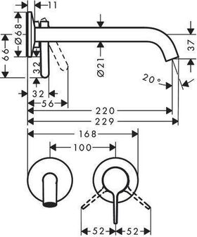 Fertigmontageset AXOR ONE f Unterputz-Einhebel-Waschtischmischer m