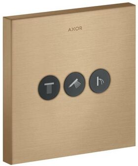 Ventil SQUARE AXOR SHOWERSOLUTIONS UP für 3 Verbraucher brushed bronze