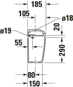 Duravit Spülkasten DURAPLUS LAGO 420x185mm, Anschluss rechts/links weiß